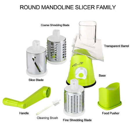 Manual Vegetable Cutter Slicer Multifunctional Round Slicer Gadget Multifunction Kitchen Gadget Food Processor Blender Cutter